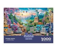 Escena de camión Americano Juego De Puzzle Familiar Una Obra De Arte para Montar En Familia Fascina A Hombres Y Mujeres por Igual (A Partir De 14 Años) 70x50cm/1000pcs