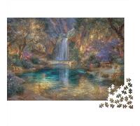 Escena de Cascada de fantasía Rompecabezas 1000 Piezas Desafío Imposible Coloridos Papel Adultos Familia DIY Regalo Mujer Hombre 70x50cm/1000pcs