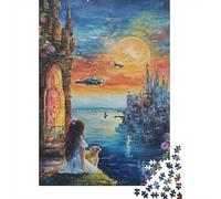 Escena de Castillo de fantasía Puzzles 1000 Piezas Puzzles Clásicos para para Adultos Y Niños Adultos Y Niños A Partir De 12 Año 38x26cm/1000pcs