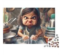 Escena de Cocina Cocinando Puzzle de 1000 Piezas Papel Puzzle para Adultos Puzzle para Toda la Familia Relajación Hogar 38x26cm/1000pcs