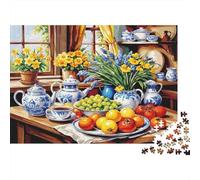 Escena de Cocina de Vida Muerta Puzzle Imposible,desafío for Adults Interesante Juego Educativo 1000 Piezas Obra De Arte De Juego De para Adultos, Regalos A Partir De 14 Años 52x38cm/1000pcs