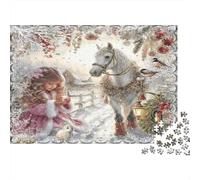 Escena de Cuento de Hadas de Invierno Puzzle 1000 Piezas para Adultos Difícil Puzzle Difícil Más Vendido Entrenamiento Mental Cartón Grueso 38x26cm/1000pcs