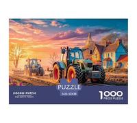 Escena de Cultivo de Tractores Rompecabezas para Adultos Paisaje Rural Desafío Imposible con Alma De Obra De Arte - El Regalo Navideño por Excelencia para Adultos Y Niños Desde 14 Años 52x38cm/10