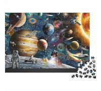 Escena de exploración Espacial 1000 Piezas Stock De Cartas Premium Rompecabezas Conjunto Amantes De La Familia Divertido Juego Alivio del Estrés Decoración De Paredes 70x50cm/1000pcs
