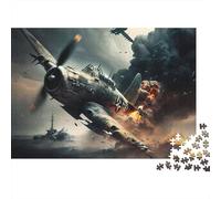 Escena de Guerra Avión Militar Rompecabezas de Papel 1000 Piezas para Adultos Puzzle Educativo Papel Grueso Decoración Pared 70x50cm/1000pcs