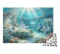Escena de Hospital Submarino Puzzle para Adultos Puzzle de 1000 Piezas Mundo Acuático Relajación e Interacción en Familia 52x38cm/1000pcs