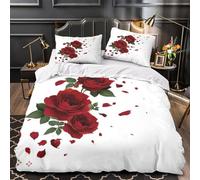 Escena de invierno Funda de Edredón Diseño 3D Juego de 3 Piezas Cierre de Cremallera Oculta incluye Fundas de Almohada paisaje de cuento de hadas Funda Edredon for Ancianos Super king（260x220cm）