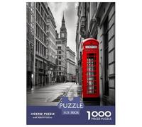 Escena de la Calle de Londres Puzzle Imposible,desafío for Adults Entretenimiento Creativo 1000 Piezas Obra De Arte De Juego De para Adultos Y Niños 38x26cm/1000pcs