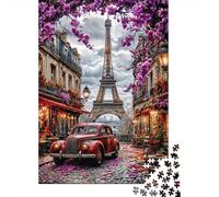 Escena de la Calle de París 1000 Pieza Stock De Cartas Premium Rompecabezas Conjunto para Adultos Desafío Juego Educativo Presente Divertido Paquete De Valor 52x38cm/1000pcs