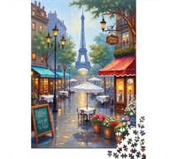 Escena de la Calle de París 1000 Piezas Papel Ecológico Rompecabezas Conjunto Fans De Adolescentes 12-18 Años Entrenamiento De Concentración Presente Divertido 70x50cm/1000pcs