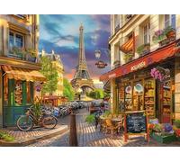Escena de la Calle de París Puzzle 500 Piezas Educativo 3D Familiar Premium Rompecabezas para Familia Desafío Intelectual DIY Creativo Decoración Hogar 500 PCS