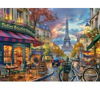 Escena de la Calle de París Puzzle 500 Piezas Educativo Familiar Rompecabezas 3D para Toda La Familia Aliviar Estrés Decoración Hogar Portátil 500 PCS