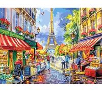 Escena de la Calle de París Puzzles 1000 Piezas Construir Maquetas Rompecabezas para Adultos Desafío Intelectual Juguete Educativo 3D Moderno 1000 PCS