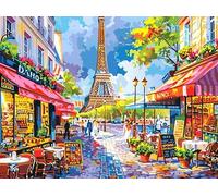 Escena de la Calle de París Puzzles 1000 Piezas Moderno Decorativo Minimalista Rompecabezas Familiar para Hombres Y Mujeres Aliviar Estrés Maquetas Construir 1000 PCS