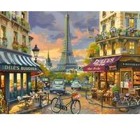 Escena de la Calle de París Puzzles 500 Piezas Alivio Estrés Familiar Rompecabezas 3D para Toda La Familia Juguete Educativo Desafío Intelectual 500 PCS