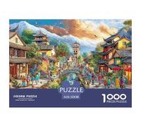 Escena de la Ciudad Antigua Puzzle para Adultos Una Obra De Arte Convertida En Rompecabezas Imposible - El Regalo Original E Inigualable para Esta Navidad (14+ Años) 52x38cm/1000pcs