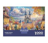Escena de la Ciudad de Primavera 1000 Pieza rompecabezassCiudad de Praga Rompecabezas Coloridos Challenge Rompecabezas Adultos Y Niños +14 Años Decoración Hogar52x38cm/1000pcs