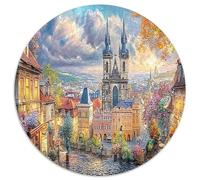 Escena de la Ciudad de Primavera Puzzles Desafío Juguetes 1000 Piezas Calle Flor Praga Rompecabezas Pasatiempo Creativo para Adultos Y Niños A Partir De 12 Años 1000pcs (67.5x67.5cm)