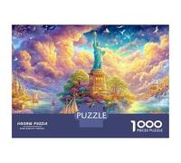Escena de la Estatua de la Libertad Mágica Puzzle De 1000 Piezas Edificio Landmark Dreamy Desafío De Ingenio para Todas Las Edades 70x50cm/1000pcs