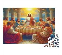 Escena de la Última Cena de Jesús Paquete De Rompecabezas De 1000 Piezas Ecológico para Ancianos Entusiastas, Antiestrés, Actividad De Viaje, Ideal 52x38cm/1000pcs