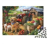 Escena de la Vida de la Granja Rompecabezas Imposible,desafío para Adultos Interesante Juego Educativo 1000 Piezas Obra De Arte De Juego De para Adultos Y Niños 70x50cm/1000pcs