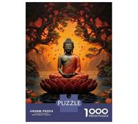 Escena de meditación de Buda 1000 Piezas Puzzle Set De Puzzle, Cartón Premium - Antiestrés Y Decoración, Regalo para Mujeres Y Hombres, Entrena El Cerebro 70x50cm/1000pcs