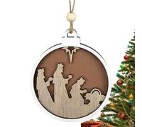Escena de nacimiento de Jesús - navideño detallado, madera hecha a mano | Chimenea Decoración de puerta Árbol de Navidad Hogar Religioso Celebración Tradición Cristiana Elegante