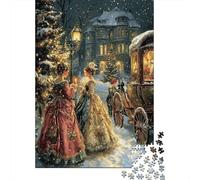 Escena de Nochebuena Paquete De Rompecabezas 1000 Piezas, Papel Grueso, Adultos Y Niños 8-12, Decoración Mural, Regalo Año Nuevo, Reto Cerebral 70x50cm/1000pcs