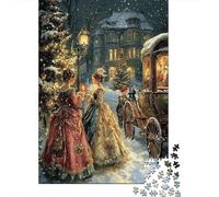Escena de Nochebuena Rompecabezas 1000 Piezas Acertijos Inteligentes Decoración Familiar Adultos Papel Regalo Hombre Mujer Navidad 70x50cm/1000pcs