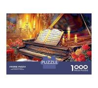 Escena de Piano clásico 1000 Piezas Paquete De Puzzle Puzzle Cartón Extra Grueso - Favorito De Coleccionistas, Relajación, Regalo Genial para Viajes O Fiestas 70x50cm/1000pcs