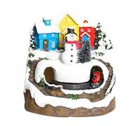 Escena De Pueblo Navideño, Decoración Navideña País Nieve Ciudad Paisaje, Snows Town Escena De Navidad Figurita Casa con Música, Suministros De Fiesta De Navidad, Agrega Un Ambiente Festivo