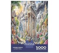 Escena de ruinas Antiguas Puzzles Desafío Juguetes 1000 Piezas Muros Rotos Juego De Rompecabezas Decoración del Hogar para Adultos Y Niños A Partir De 12 Años 70x50cm/1000pcs