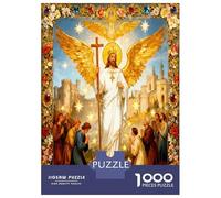 Escena de Salvador angelical 1000 Piezas Puzzle Premium Gracia Divina Puzzle Clásico, Cartón Grueso - Ultra Difícil, Antiestrés Total, Ideal para Diversión En Casa 38x26cm/1000pcs