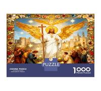 Escena de Salvador angelical 1000 Piezas - Puzzle Premium Gracia Divina Set De, Cartón Premium - para Entusiastas, Entrena Concentración, Regalo De Inauguración O Oficina - 70x50cm/1000pcs