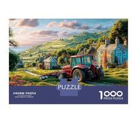 Escena de Tractor Rural Jigsaw Ilustración Vibrante del Campo Puzzle Mil Piezas para Jóvenes Adultos - Papel Resistente Desarrollo Cognitivo Ocio Difícil 38x26cm/1000pcs