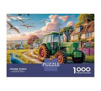 Escena de Tractor Rural Puzle 1000pcs Cartón Ecológico Unisex - Alta Definición Desarrollo Cognitivo Regalo Navidad Original 38x26cm/1000pcs