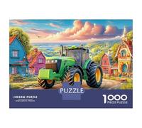 Escena de Tractor Rural Puzle 1000pcs Unisex - Cartón Ecológico Alta Definición Regalo Navidad Desarrollo Cognitivo 52x38cm/1000pcs
