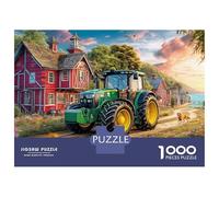 Escena de Tractor Rural Puzle 1000pcs Unisex - Cartón Ecológico Alta Definición Regalo Navidad Desarrollo Cognitivo 38x26cm/1000pcs