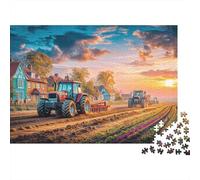 Escena de Tractor Rural> Puzzle 1000 Piezas para Toda La Familia Landschaftsmalstil Der Farm para Expertos Entrenamiento Mental Idea De Regalo Piezas Precisas Reciclable 70x50cm/1000pcs