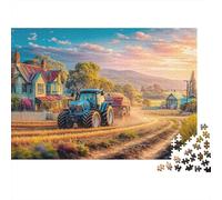 Escena de Tractor Rural Puzzle 1000 Piezas para Toda La Familia Vintage-Landlebensstil Encaje Actividad Indoor Más Vendido Juego De Lógica Reciclable 70x50cm/1000pcs