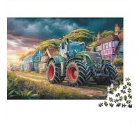 Escena de Tractor Rural Puzzle 1000p para Toda La Familia Paisaje del Pueblo de la Fantasía Entrenamiento Mental Idea De Regalo Mejor Valorados Actividad Indoor Reciclable 38x26cm/1000pcs