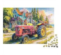 Escena de Tractor Rural Puzzle De 1000 Piezas Arte Rural Vintage Puzzles Clásicos para para Adultos Y Niños Adultos Y Niños A Partir De 12 Año 38x26cm/1000pcs