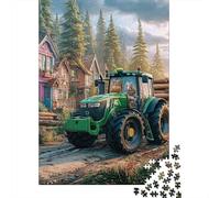 Escena de Tractor Rural Puzzle De 1000 Piezas Estilo artístico Vintage de Campo Serie Art Collection Puzzles para Adultos Y Niños Adultos Y Niños A Partir De 12 Año 38x26cm/1000pcs