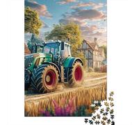 Escena de Tractor Rural Puzzle De 1000 Piezas Paisaje Rural Vintage Art Puzzles Clásicos para Rompecabezas De Piso Y Juego Familiar para Adultos Y Niños Mayores 70x50cm/1000pcs