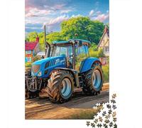 Escena de Tractor Rural Puzzle De 1000 Piezas Pintura de Campo Vintage Puzzle Arte Juguete Educativo Adultos Y Niños A Partir De 12 Año 52x38cm/1000pcs