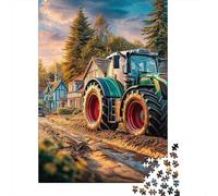Escena de Tractor Rural Puzzle De 1000 Piezas Pintura de Campo Vintage Puzzles Clásicos para Entretenimiento Creativo Adultos Y Niños A Partir De 12 Año 52x38cm/1000pcs