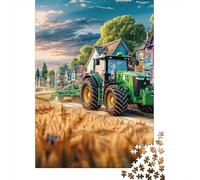 Escena de Tractor Rural Puzzle De 1000 Piezas Pintura de Campo Vintage Puzzles Clásicos para Entretenimiento Creativo Adultos Y Niños A Partir De 12 Año 52x38cm/1000pcs