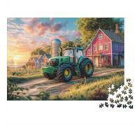 Escena de Tractor Rural Puzzle Mil Piezas Adultos Y Ni?os Ferienhaus Sunset Style Actividad Indoor Difícil Elección Amazon Mejora De La Concentración Cartón Premium 70x50cm/1000pcs