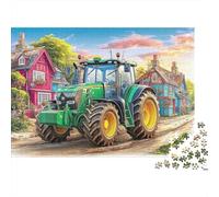 Escena de Tractor Rural Puzzle Mil Piezas Adultos Y Ni?os Paisaje de Cartoon Village Actividad Indoor Difícil Elección Amazon Mejora De La Concentración Cartón Premium 38x26cm/1000pcs