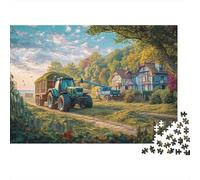 Escena de Tractor Rural Puzzle Mil Piezas Adultos Y Ni?os Vintage-Landlebensstil Actividad Indoor Difícil Elección Amazon Mejora De La Concentración Cartón Premium 52x38cm/1000pcs